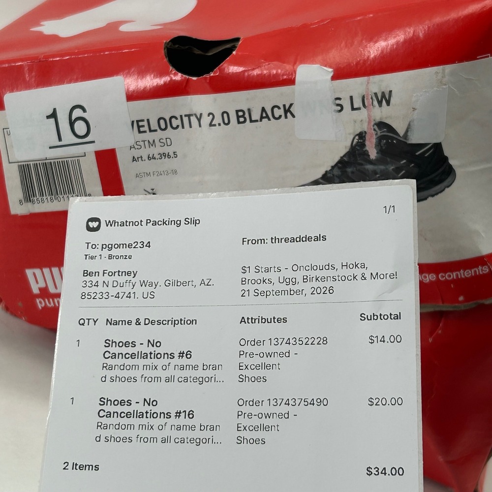 Puma Safety Velocity 2.0 Women 9.5 Black Composite Toe SD Work Shoes New